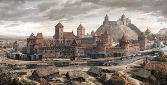 Iliustracija iš Napaleono Kitkausko knygos „Vilniaus pilys“. Išleido Mokslo ir enciklopedijų leidybos centras, 2013 m.
